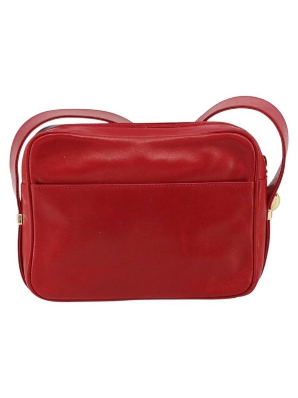 Authentic GUCCI Shoulder Bag Leather Red Gold - Picture 10 of 16